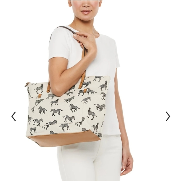 Sonoma Peach Canvas Totebag Purse - Picture 3 of 4